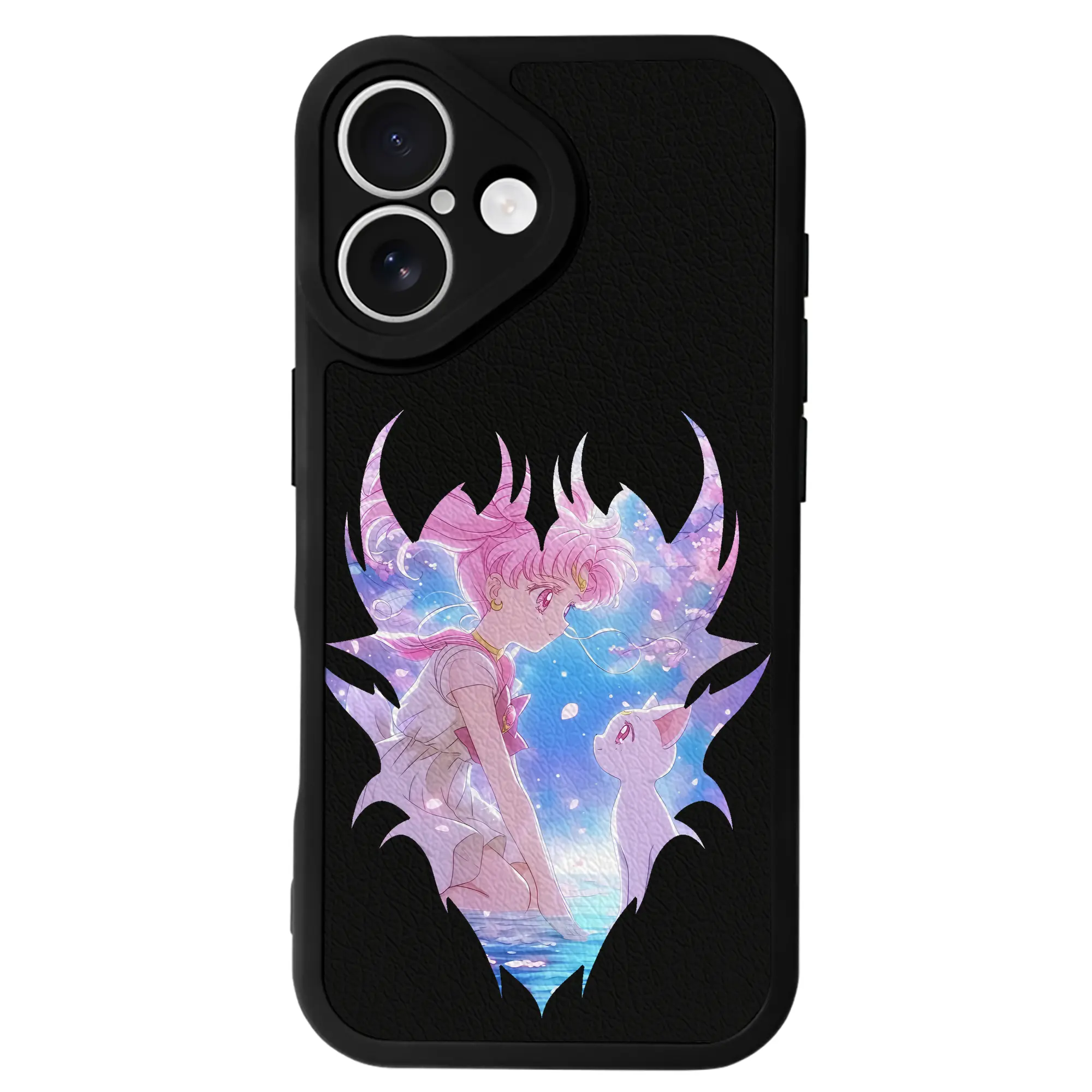 美少女戦士セーラームーン グッズ,ちびうさ - IPhone 16シリーズ対応 ・ シリコンスマホケース ・ レザー調 ・ 高精度フィット ・ 耐衝撃 ・ ワイヤレス充電対応 ・ 精密カット